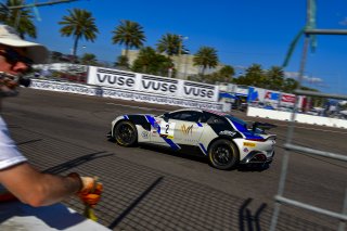 #2  Aston Martin Vantage AMR GT4 of  Jason Bell, GMG Racing, GT America Powered by AWS, GT4, SRO America, GT America, Grand Prix of St. Petersburg, St. Petersburg, FL, February 2022.
 | James Lietz/SRO