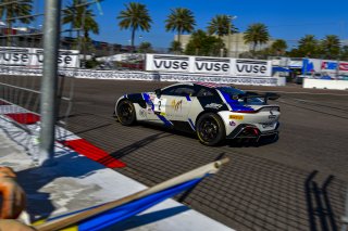 #2  Aston Martin Vantage AMR GT4 of  Jason Bell, GMG Racing, GT America Powered by AWS, GT4, SRO America, GT America, Grand Prix of St. Petersburg, St. Petersburg, FL, February 2022.
 | James Lietz/SRO