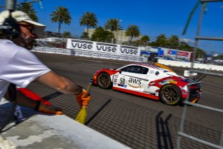 #58 Audi R8 LMS GT2 of CJ Moses, GMG Racing, GT America Powered by AWS, GT2, SRO America, GT America, Grand Prix of St. Petersburg, St. Petersburg, FL, February 2022.
 | James Lietz/SRO