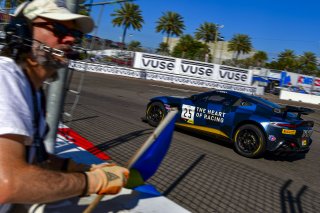 #25 Aston Martin Vantage GT4 of Gray Newell, Heart of Racing Team, GT America Powered by AWS, GT4, SRO America, GT America, Grand Prix of St. Petersburg, St. Petersburg, FL, February 2022.
 | James Lietz/SRO