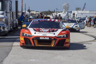 #58 Audi R8 LMS GT2 of CJ Moses, GMG Racing, GT America Powered by AWS, GT2, SRO America, GT America, Grand Prix of St. Petersburg, St. Petersburg, FL, February 2022.
 | Brian Cleary/SRO