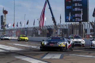 #37 Ferrari 488 GT3 of Justin Wetherill, Triarsi Competizione, GT America Powered by AWS, SRO3, SRO America, GT America, Grand Prix of St. Petersburg, St. Petersburg, FL, February 2022.
 | Brian Cleary/SRO