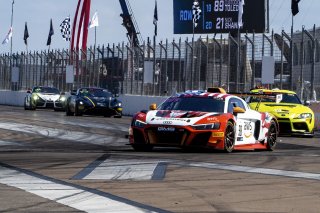 #58 Audi R8 LMS GT2 of CJ Moses, GMG Racing, GT America Powered by AWS, GT2, SRO America, GT America, Grand Prix of St. Petersburg, St. Petersburg, FL, February 2022.
 | Brian Cleary/SRO