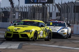 #55 Toyota GR Supra GT4 of Moisey Uretsky, Accelerating Performance, GT America Powered by AWS, GT4, SRO America, GT America, Grand Prix of St. Petersburg, St. Petersburg, FL, February 2022.
 | Brian Cleary/SRO