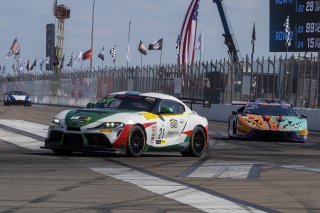 #21 Toyota GR Supra GT4 of Nick Shanny, Accelerating Performance, GT America Powered by AWS, GT4, SRO America, GT America, Grand Prix of St. Petersburg, St. Petersburg, FL, February 2022.
 | Brian Cleary/SRO