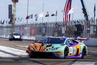 #88 Lamborghini Huracan GT3 of Jason Harward, Zelus Motorsports, GT America Powered by AWS, SRO3, SRO America, GT America, Grand Prix of St. Petersburg, St. Petersburg, FL, February 2022.
 | Brian Cleary/SRO