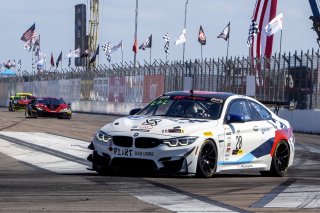 #28 BMW M4 GT4 of Rick Uhler, SRQ Motorsports, GT America Powered by AWS, GT4, SRO America, GT America, Grand Prix of St. Petersburg, St. Petersburg, FL, February 2022.
 | Brian Cleary/SRO