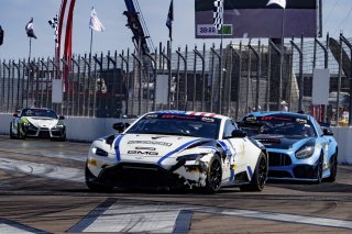 #2  Aston Martin Vantage AMR GT4 of  Jason Bell, GMG Racing, GT America Powered by AWS, GT4, SRO America, GT America, Grand Prix of St. Petersburg, St. Petersburg, FL, February 2022.
 | Brian Cleary/SRO