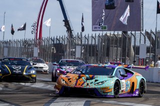 #88 Lamborghini Huracan GT3 of Jason Harward, Zelus Motorsports, GT America Powered by AWS, SRO3, SRO America, GT America, Grand Prix of St. Petersburg, St. Petersburg, FL, February 2022.
 | Brian Cleary/SRO