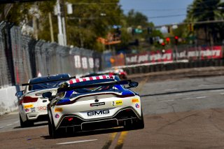 #2  Aston Martin Vantage AMR GT4 of  Jason Bell, GMG Racing, GT America Powered by AWS, GT4, SRO America, GT America, Grand Prix of St. Petersburg, St. Petersburg, FL, February 2022.
 | James Lietz/SRO