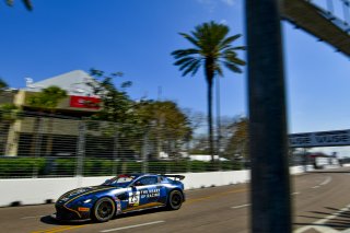 #25 Aston Martin Vantage GT4 of Gray Newell, Heart of Racing Team, GT America Powered by AWS, GT4, SRO America, GT America, Grand Prix of St. Petersburg, St. Petersburg, FL, February 2022.
 | James Lietz/SRO