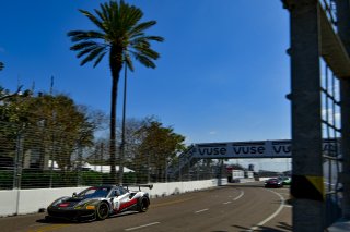 #37 Ferrari 488 GT3 of Justin Wetherill, Triarsi Competizione, GT America Powered by AWS, SRO3, SRO America, GT America, Grand Prix of St. Petersburg, St. Petersburg, FL, February 2022.
 | James Lietz/SRO