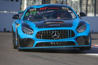 #79 Mercedes-AMG GT4 of Chris Gumprecht, RENNtech Motorsports, GT America Powered by AWS, GT4, SRO America, GT America, Grand Prix of St. Petersburg, St. Petersburg, FL, February 2022.
 | Brian Cleary/SRO