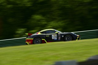#120 Porsche 718 Cayman GT4 RS Clubsport of Adam Adelson, Premier Racing, GT America Powered by AWS, GT4, SRO America, VIR, Virginia International Rcaeway, Alton, Virginia, June 2022.
 | James Lietz/SRO