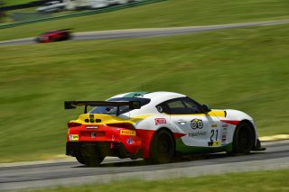 #21 Toyota GR Supra GT4 of Nick Shanny, Accelerating Performance, GT America Powered by AWS, GT4, SRO America, VIR, Virginia International Rcaeway, Alton, Virginia, June 2022.
 | James Lietz/SRO