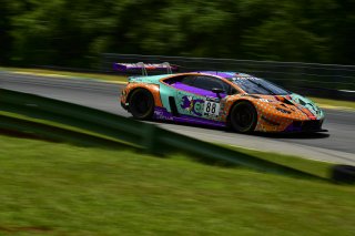 #88 Lamborghini Huracan GT3 of Jason Harward, Zelus Motorsports, GT America Powered by AWS, SRO3, SRO America, VIR, Virginia International Rcaeway, Alton, Virginia, June 2022.
 | James Lietz/SRO