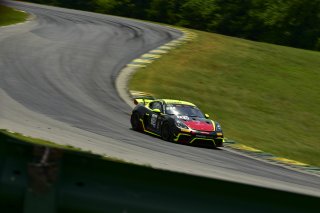 #120 Porsche 718 Cayman GT4 RS Clubsport of Adam Adelson, Premier Racing, GT America Powered by AWS, GT4, SRO America, VIR, Virginia International Rcaeway, Alton, Virginia, June 2022.
 | James Lietz/SRO