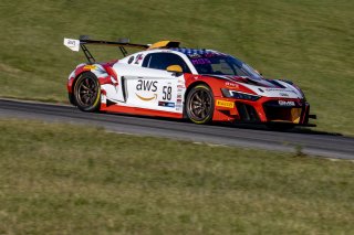 #58 Audi R8 LMS GT2 of CJ Moses, GMG Racing, GT America Powered by AWS, GT2, SRO America, VIR, Virginia International Rcaeway, Alton, Virginia, June 2022.
 | Brian Cleary/SRO
