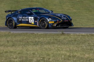 #25 Aston Martin Vantage GT4 of Gray Newell, Heart of Racing Team, GT America Powered by AWS, GT4, SRO America, VIR, Virginia International Rcaeway, Alton, Virginia, June 2022.
 | Brian Cleary/SRO