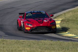 #50 Aston Martin Vantage GT4 of Ross Chouest, Chouest Povoledo Racing, GT America Powered by AWS, GT4, SRO America, VIR, Virginia International Rcaeway, Alton, Virginia, June 2022.
 | Brian Cleary/SRO