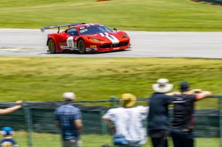 #56 Ferrari 458 Italia GT3 of Andy Pilgrim, SKI Autosports, GT America Powered by AWS, SRO3, SRO America, VIR, Virginia International Rcaeway, Alton, Virginia, June 2022.
 | Brian Cleary/SRO