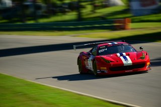 #56 Ferrari 458 Italia GT3 of Andy Pilgrim, SKI Autosports, GT America Powered by AWS, SRO3, SRO America, VIR, Virginia International Rcaeway, Alton, Virginia, June 2022.
 | Fred Hardy/SRO
