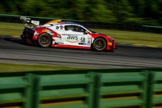 #58 Audi R8 LMS GT2 of CJ Moses, GMG Racing, GT America Powered by AWS, GT2, SRO America, VIR, Virginia International Rcaeway, Alton, Virginia, June 2022.
 | James Lietz/SRO