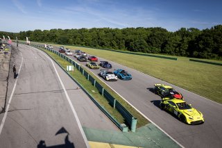 GTAmerica race 2 start #55 Toyota GR Supra GT4 of Moisey Uretsky, Accelerating Performance, GT America Powered by AWS, GT4, SRO America, VIR, Virginia International Rcaeway, Alton, Virginia, June 2022.
 | Regis Lefebure/SRO