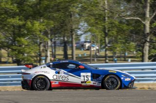 #15 Aston Martin Vantage AMR GT4 of Bryan Putt, BSport Racing, GT America Powered by AWS, GT4, SRO America, Watkins Glen International raceway, Watkins Glen, NY, July 2022..
 | SRO Motorsports Group