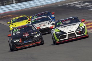 #69 Toyota GR Supra GT4 of Todd Coleman, Smooge Racing, GT America Powered by AWS, GT4, #22 BMW M4 GT4 of Marko Radisic, SRQ Motorsports, SRO America, Watkins Glen International raceway, Watkins Glen, NY, July 2022..
 | Brian Cleary/SRO