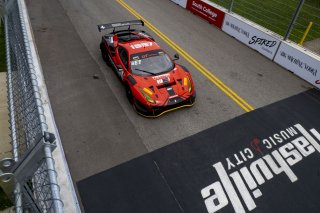 #37 Ferrari 488 GT3 of Justin Wetherill, Triarsi Competizione, GT America Powered by AWS, SRO3, SRO America, Nashville street course, Nashville, TN, August 2022, Watkins Glen, NY, July 2022..
 | Brian Cleary/SRO