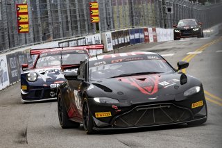 #50 Aston Martin Vantage GT4 of Ross Chouest, Chouest Povoledo Racing, GT America Powered by AWS, GT4, SRO America, Nashville street course, Nashville, TN, August 2022, Watkins Glen, NY, July 2022..
 | Brian Cleary/SRO