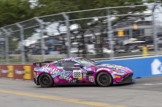 #888 Aston Martin Vantage AMR GT4 of Sean Whalen, Zelus Motorsports, GT America Powered by AWS, GT4, SRO America, Nashville street course, Nashville, TN, August 2022, Watkins Glen, NY, July 2022..
 | Brian Cleary/SRO