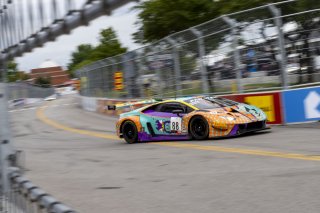 #88 Lamborghini Huracan GT3 of Jason Harward, Zelus Motorsports, GT America Powered by AWS, SRO3, SRO America, Nashville street course, Nashville, TN, August 2022, Watkins Glen, NY, July 2022..
 | Brian Cleary/SRO