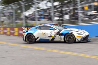 #2  Aston Martin Vantage AMR GT4 of  Jason Bell, GMG Racing, GT America Powered by AWS, GT4, SRO America, Nashville street course, Nashville, TN, August 2022, Watkins Glen, NY, July 2022..
 | Brian Cleary/SRO
