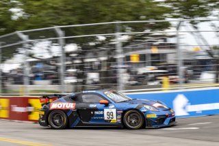 #99 Porsche 718 Cayman GT4 RS Clubsport of Robb Holland, Rotek Racing, GT America Powered by AWS, GT4, SRO America, Nashville street course, Nashville, TN, August 2022, Watkins Glen, NY, July 2022..
 | Brian Cleary/SRO
