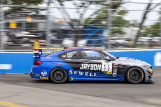 #11 BMW M4 GT4 of Jayson Clunie, Fast Track Racing, GT America Powered by AWS, GT4, SRO America, Nashville street course, Nashville, TN, August 2022, Watkins Glen, NY, July 2022..
 | Brian Cleary/SRO