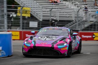 #888 Aston Martin Vantage AMR GT4 of Sean Whalen, Zelus Motorsports, GT America Powered by AWS, GT4, SRO America, Music City Grand Prix, Nashville, Tennesee, August 2022.
 | Fred Hardy | SRO