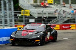 #50 Aston Martin Vantage GT4 of Ross Chouest, Chouest Povoledo Racing, GT America Powered by AWS, GT4, SRO America, Music City Grand Prix, Nashville, Tennesee, August 2022.
 | Fred Hardy | SRO
