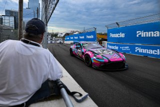 #888 Aston Martin Vantage AMR GT4 of Sean Whalen, Zelus Motorsports, GT America Powered by AWS, GT4, SRO America, Music City Grand Prix, Nashville, Tennesee, August 2022.
 | Fred Hardy | SRO