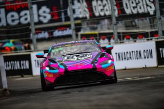 #888 Aston Martin Vantage AMR GT4 of Sean Whalen, Zelus Motorsports, GT America Powered by AWS, GT4, SRO America, Music City Grand Prix, Nashville, Tennesee, August 2022.
 | Fred Hardy | SRO
