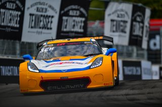 #70 Callaway Corvette C7 GT3 of Mirco Shultis, Mishumotors, GT America Powered by AWS, SRO3, SRO America, Music City Grand Prix, Nashville, Tennesee, August 2022.
 | Fred Hardy | SRO
