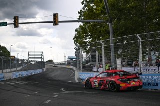 #427 Porsche 718 Cayman GT4 CLUBSPORT MR of Anthony Bartone, Regal Motorsports LLC/Bartone Bros, GT America Powered by AWS, GT4, SRO America, Music City Grand Prix, Nashville, Tennesee, August 2022.
 | Fred Hardy | SRO