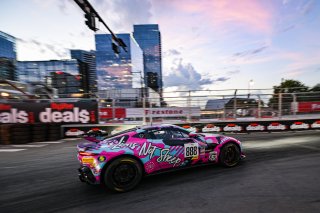 #888 Aston Martin Vantage AMR GT4 of Sean Whalen, Zelus Motorsports, GT America Powered by AWS, GT4, SRO America, Music City Grand Prix, Nashville, Tennesee, August 2022.
 | Fred Hardy | SRO
