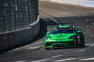 #3 Porsche Cayman GT4 CLUBSPORT-MR of Andy Pilgrim Regal Motorsports LLC/Bartone Bros, GT America Powered by AWS, GT4, SRO America, Music City Grand Prix, Nashville, Tennesee, August 2022.
 | Fred Hardy | SRO