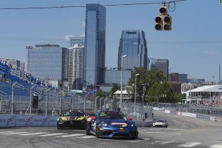 #99 Porsche 718 Cayman GT4 RS Clubsport of Robb Holland, Rotek Racing, GT America Powered by AWS, GT4, SRO America, Nashville street course, Nashville, TN, August 2022, Watkins Glen, NY, July 2022..
 | SRO Motorsports Group