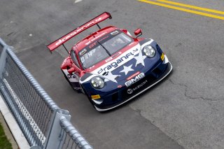 #032 Porsche 911 GT3-R (991.ii) of Kyle Washington, GMG Racing, GT America Powered by AWS, SRO3, SRO America, Nashville street course, Nashville, TN, August 2022, Watkins Glen, NY, July 2022..
 | Brian Cleary/SRO