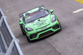 #3 Porsche Cayman GT4 CLUBSPORT-MR of Andy Pilgrim Regal Motorsports LLC/Bartone Bros, GT America Powered by AWS, GT4, SRO America, Nashville street course, Nashville, TN, August 2022, Watkins Glen, NY, July 2022..
 | Brian Cleary/SRO