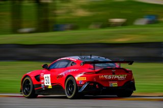 #50 Aston Martin Vantage AMR GT4 of Ross Chouest and Aaron Povoledo, Chouest Povoledo racing, GT4 America, Pro-Am, SRO America, Road America, Elkhart Lake, Wisconsin, August 2022.
 | Fred Hardy | SRO
