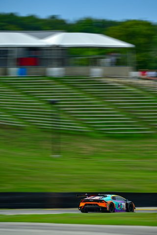 #88 Lamborghini Huracan GT3 of Jason Harward, Zelus Motorsports, GT America Powered by AWS, SRO3, SRO America, Road America, Elkhart Lake, Wisconsin, August 2022.
 | Fred Hardy | SRO